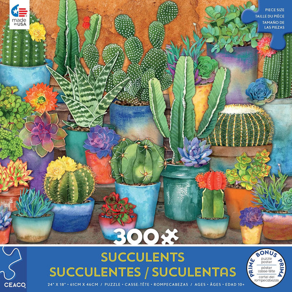 Ceaco - Succulents - Succulent Synergy - XL Jigsaw Puzzle (300 Pieces)