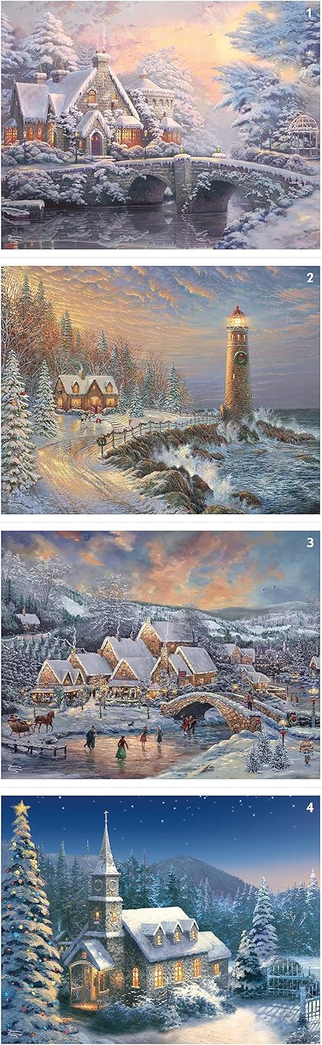 Ceaco - 4 in 1 Multipack - Holiday - 4x500pc by Thomas Kinkade Jigsaw Puzzle (2000 Pieces)