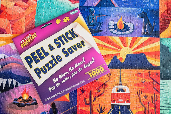 4 x Pack Puzzle Presto! Peel & Stick Puzzle Saver: The Original and Still The Best Way to Preserve Your Finished Puzzle! 24 Adhesive Sheets and 8 Adhesive Hangars