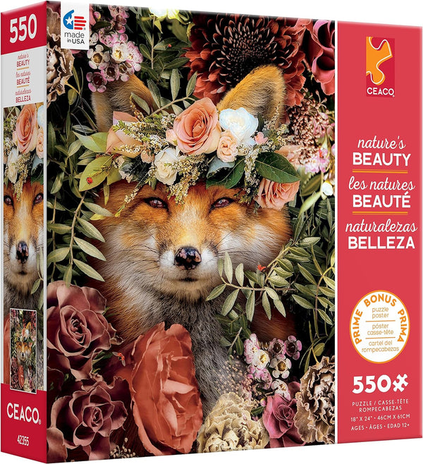 Ceaco - Nature's Beauty - Fox by Karen Cantu Jigsaw Puzzle (550 Pieces)