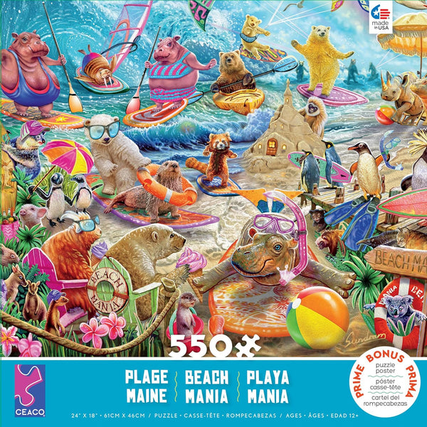 Ceaco - Story Mania - Beach Mania by Steve Sundram Jigsaw Puzzle (550 Pieces)