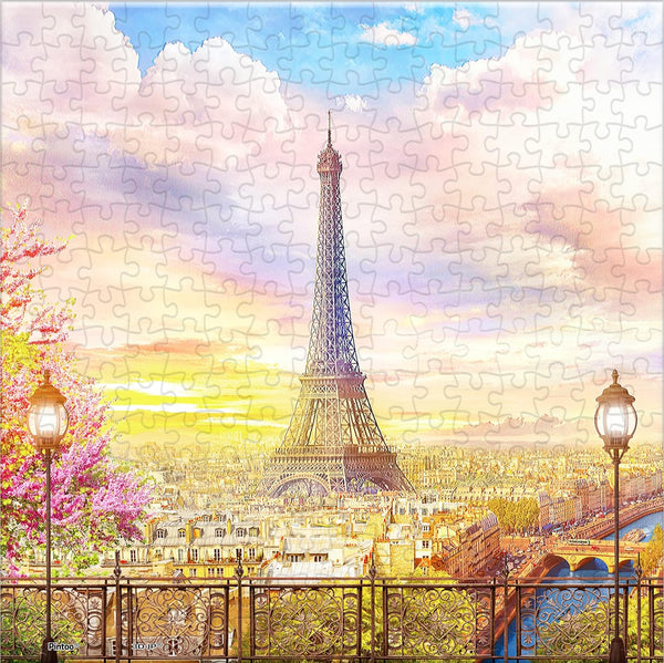 Pintoo - Showpiece Xs - Romantic Paris Plastic Jigsaw Puzzle (256 Pieces)