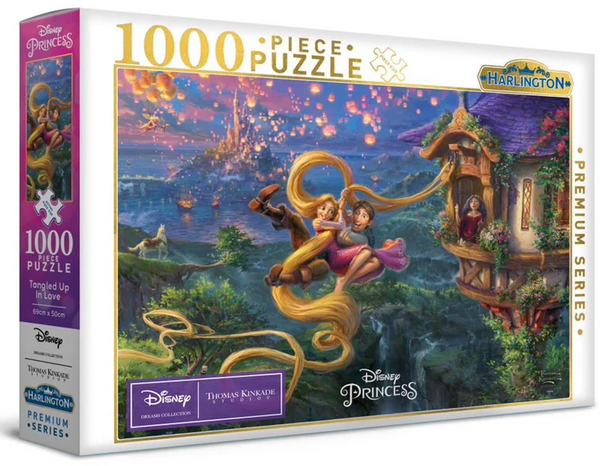 Harlington - Disney - Tangled Up in Love by Thomas Kinkade Jigsaw Puzzle (1000 Pieces)