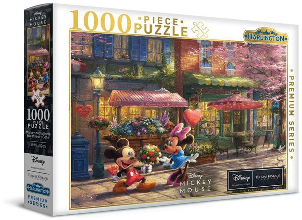 Harlington - Disney - Mickey and Minnie Sweetheart Café by Thomas Kinkade Jigsaw Puzzle (1000 Pieces)