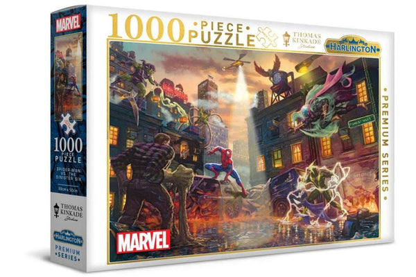 Harlington - Marvel - Spider-Man vs The Sinister Six by Thomas Kinkade Jigsaw Puzzle (1000 Pieces)