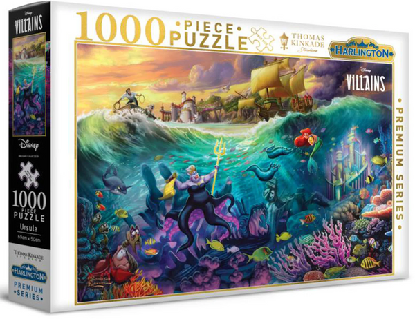 Harlington - Disney Villains - Ursula by Thomas Kinkade Jigsaw Puzzle (1000 Pieces)