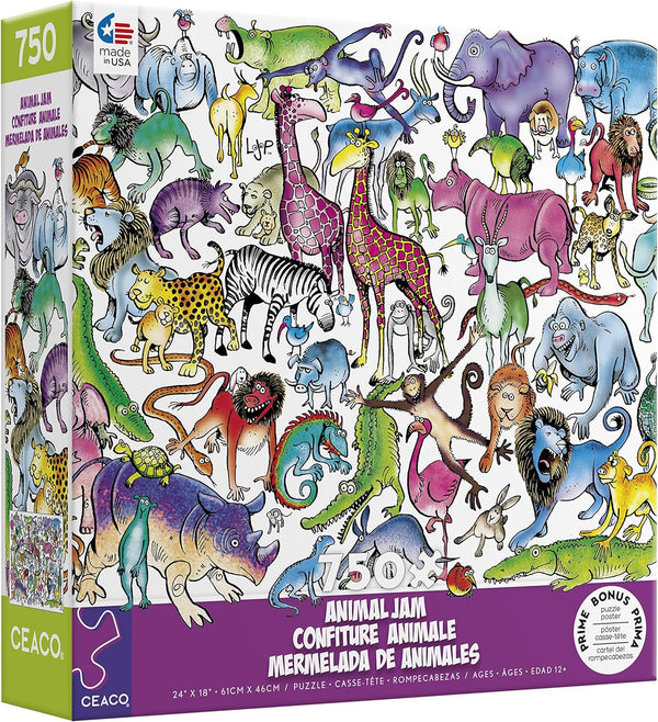 Ceaco - Animal Jam - Zoo Time by Lynn Johnston Jigsaw Puzzle (750 Pieces)