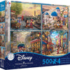 Ceaco - 4 in 1 Multipack - Disney - Mickey & Minnie by Thomas Kinkade Jigsaw Puzzle (2000 Pieces)