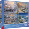 Ceaco - 4 in 1 Multipack - Holiday - 4x500pc by Thomas Kinkade Jigsaw Puzzle (2000 Pieces)