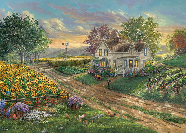 Ceaco - Sunflower Fields by Thomas Kinkade Jigsaw Puzzle (1000 Pieces)