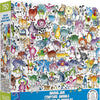 Ceaco - Animal Jam - Cats and Dogs by Lynn Johnston Jigsaw Puzzle (750 Pieces)