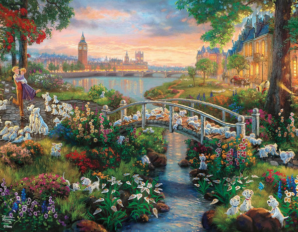 Ceaco - 4 in 1 Multipack - Disney Dreams Collection - Donald & Daisy Duck, 101 Dalmatians, Mickey, Minnie, & Pluto, & The Little Mermaid - 4x500pc by Thomas Kinkade Jigsaw Puzzle (2000 Pieces)