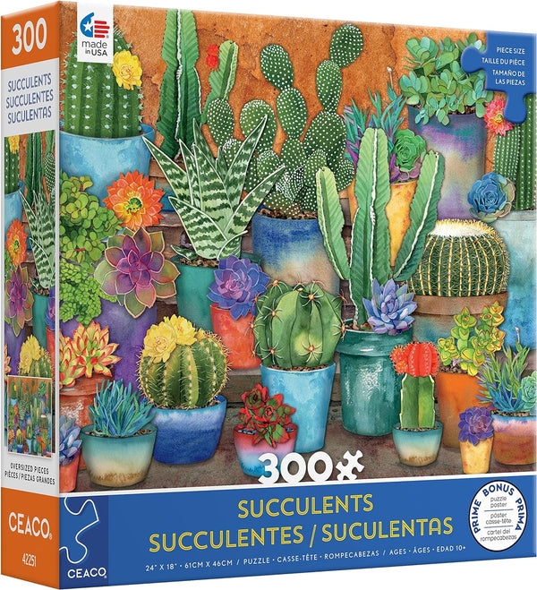Ceaco - Succulents - Succulent Synergy - XL Jigsaw Puzzle (300 Pieces)