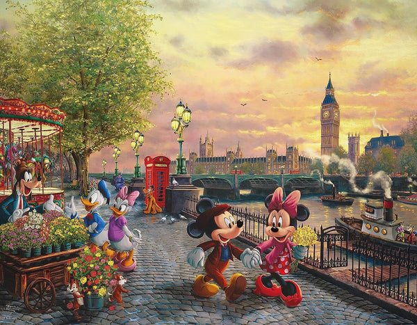 Ceaco - 4 in 1 Multipack - Disney - Mickey & Minnie by Thomas Kinkade Jigsaw Puzzle (2000 Pieces)