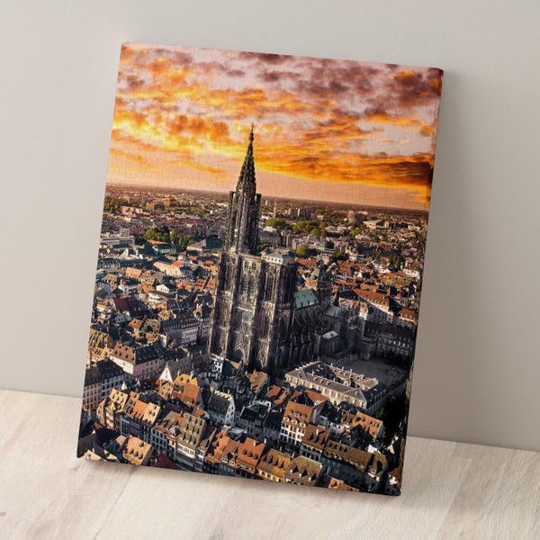 Pintoo - Canvas - Strabourg Cathedral France Plastic Jigsaw Puzzle (366 Pieces)