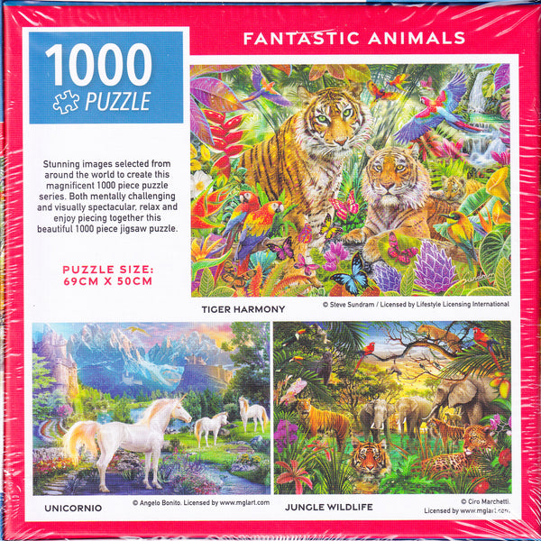 Arrow Puzzles - Fantastic Animals - Tiger Harmony by Steve Sundram Jigsaw Puzzle (1000 Pieces)