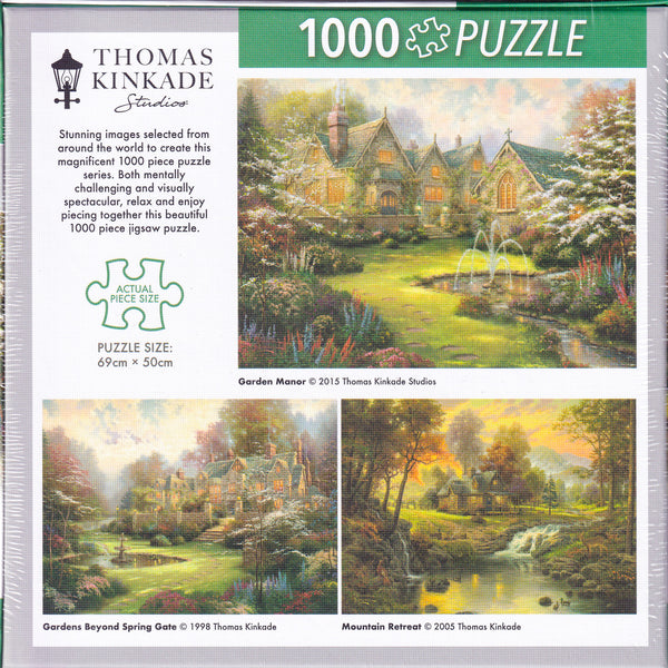 Arrow Puzzles - Thomas Kinkade - Garden Manor Jigsaw Puzzle (1000 Pieces)