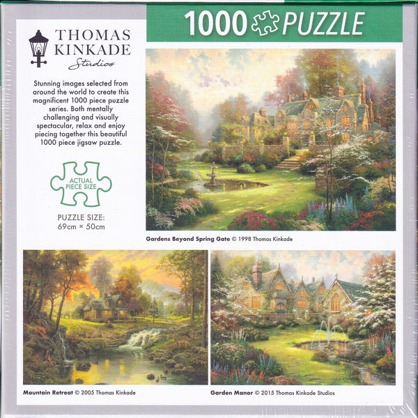 Arrow Puzzles - Thomas Kinkade - Gardens Beyond Spring Gate Jigsaw Puzzle (1000 Pieces)