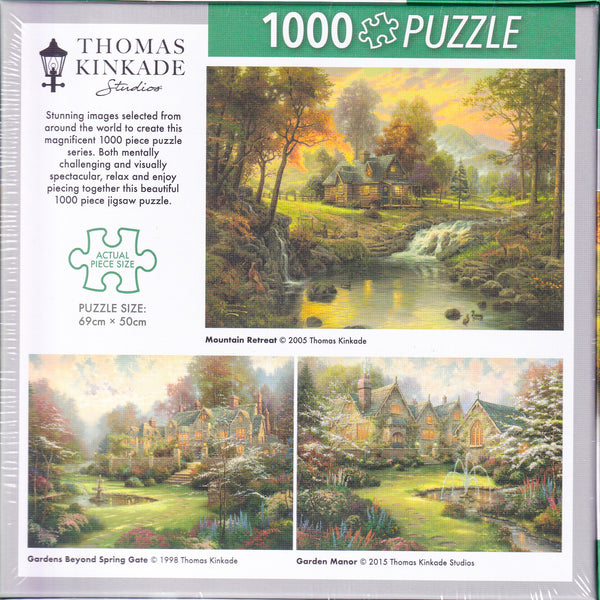 Arrow Puzzles - Thomas Kinkade - Mountain Retreat Jigsaw Puzzle (1000 Pieces)