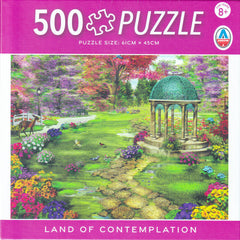 Arrow Puzzles - Landscapes Series - Land of Contemplation by Caplyn Dor - 500 Piece Jigsaw Puzzle (Purple)