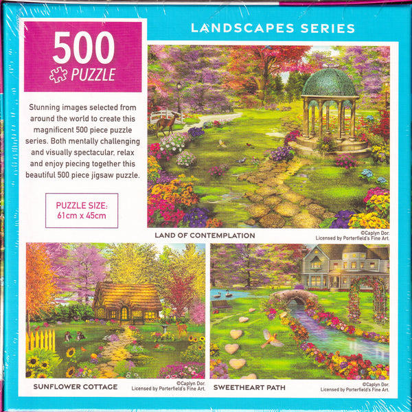 Arrow Puzzles - Landscapes Series - Land of Contemplation by Caplyn Dor - 500 Piece Jigsaw Puzzle (Purple)
