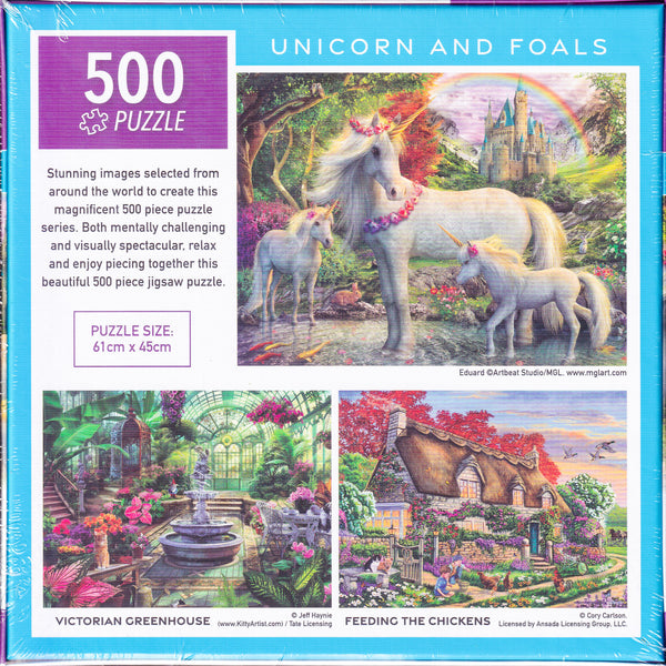 Arrow Puzzles - Unicorn and Foals by Eduard - 500 Piece Jigsaw Puzzle