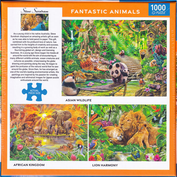 Arrow Puzzles - Fantastic Animals - African Kingdom by Steve Sundram - 1000 Pieces