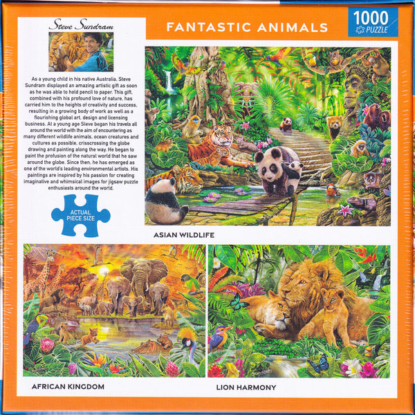 Arrow Puzzles - Fantastic Animals - Asian Wildlife by Steve Sundram - 1000 Pieces