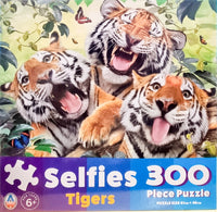 Arrow Puzzles - Selfies -  Tigers Selfie by Howard Robinson 300 Piece Jigsaw Puzzle Large Piece (Copy)