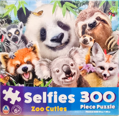 Arrow Puzzles - Selfies -  Zoo Cuties Selfie by Howard Robinson 300 Piece Jigsaw Puzzle Large Piece