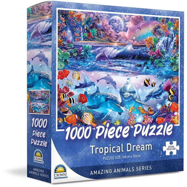 Crown - Amazing Animal Series - Tropical Dream by Steve Sundram Jigsaw Puzzle (1000 Pieces)