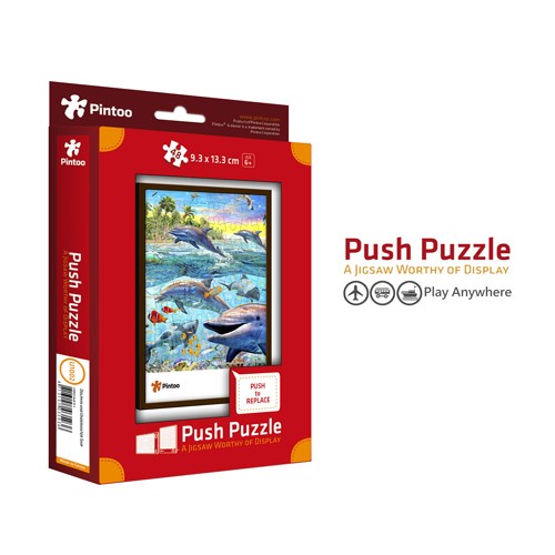 Pintoo - Push Dolphin/Underwater Ship 48 Piece Jigsaw Puzzle