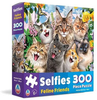 Arrow Puzzles - Selfies -  Feline Friends by Howard Robinson 300 Piece Jigsaw Puzzle Large Piece