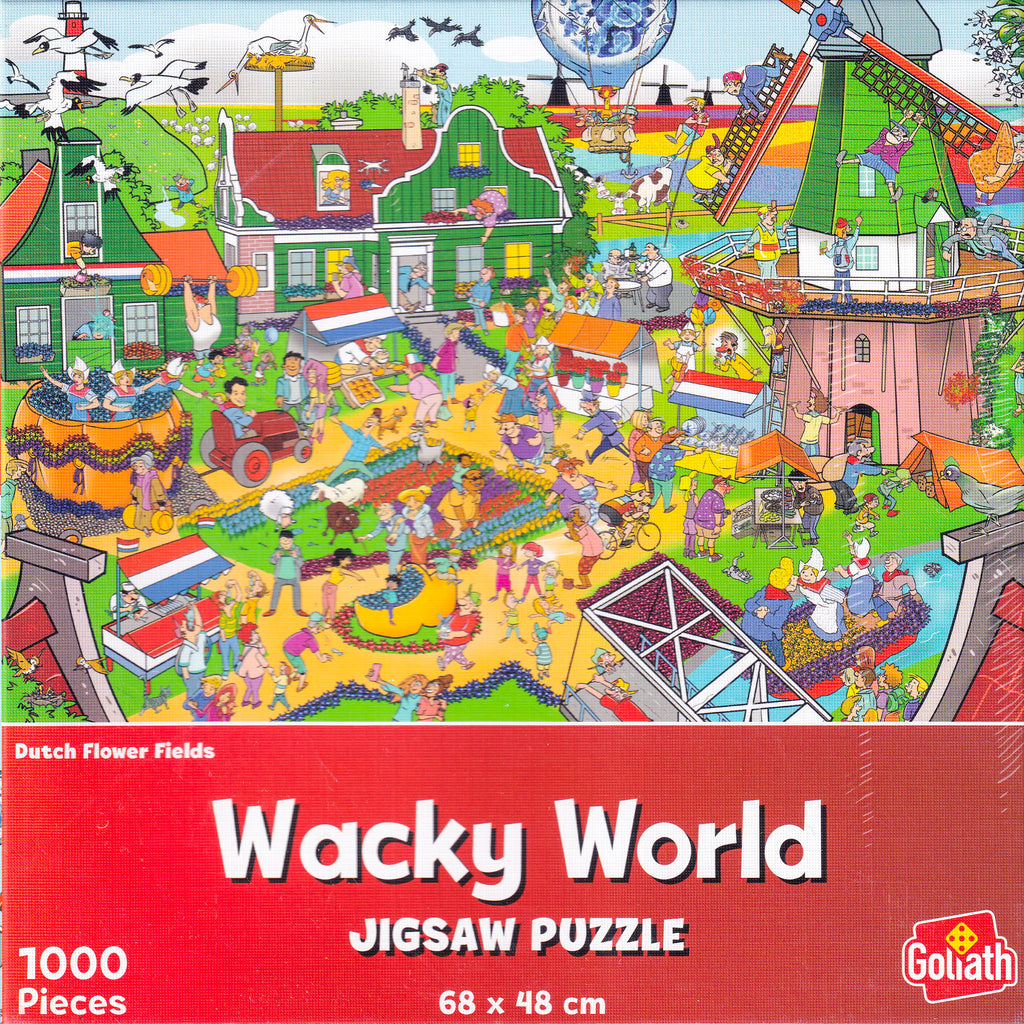 Wacky World - Dutch Flower Fields 1000 Piece Jigsaw Puzzle | I Love Puzzles