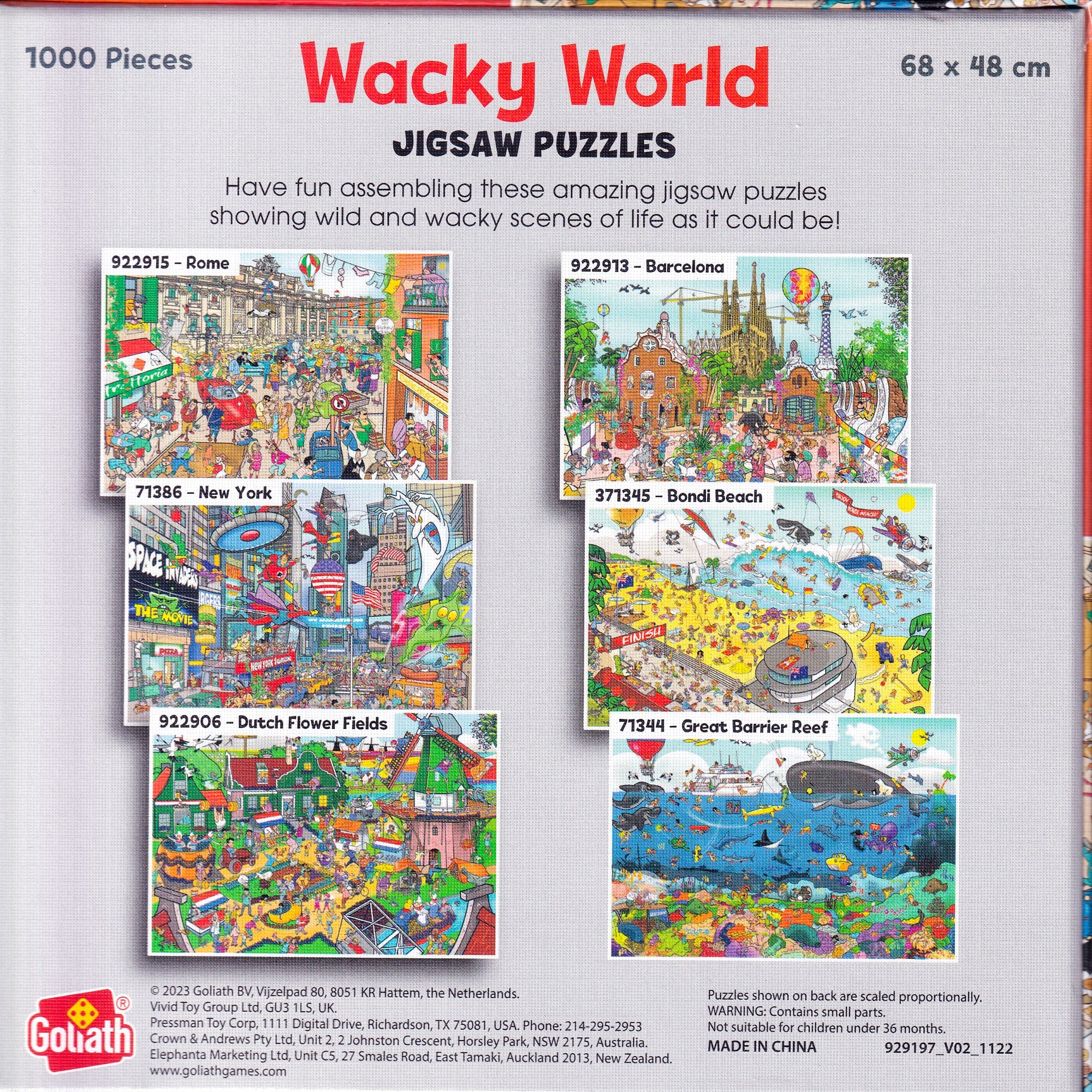 Wacky World - Dutch Flower Fields 1000 Piece Jigsaw Puzzle | I Love Puzzles