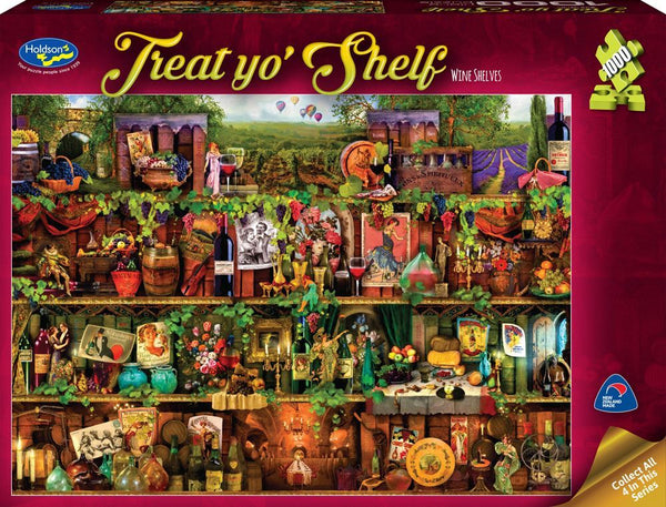 Holdson - Treat Yo' Shelf - Wine Shelves by Aimee Stewart Jigsaw Puzzle (1000 Pieces)