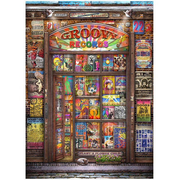 Holdson - Counting The Beat - Groovy Record by Michael Fishel Jigsaw Puzzle (1000 Pieces)