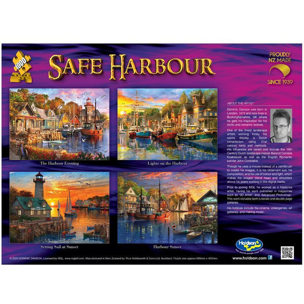 Holdson - Safe Harbour - Harbour Sunset by Dominic Davison Jigsaw Puzzle (1000 Pieces)