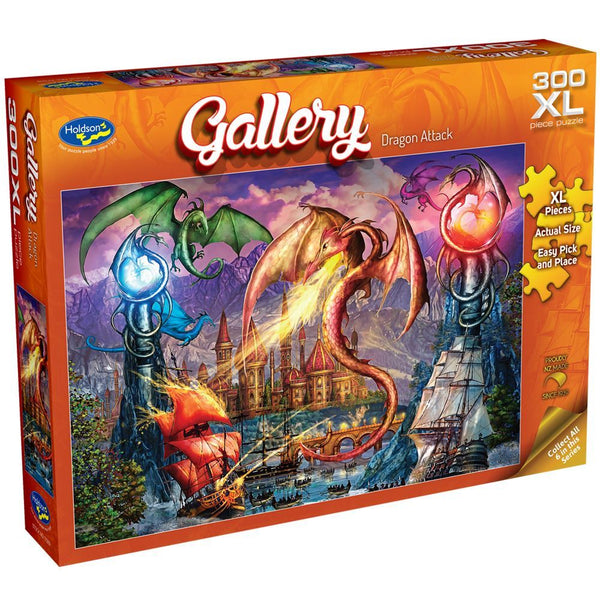 Holdson - Gallery 7 Dragon Attack Large Piece Jigsaw Puzzle (300 Pieces)