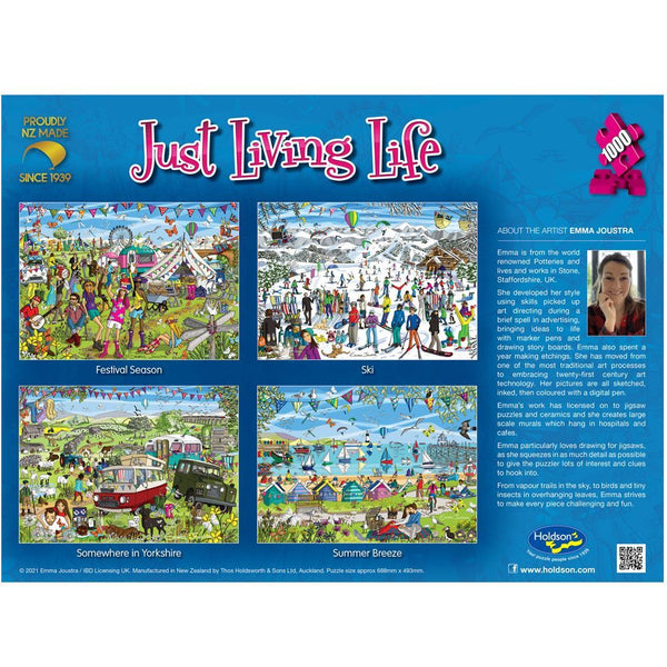 Holdson - Just Living Life Ski by Emma Joustra Jigsaw Puzzle (1000 Pieces)