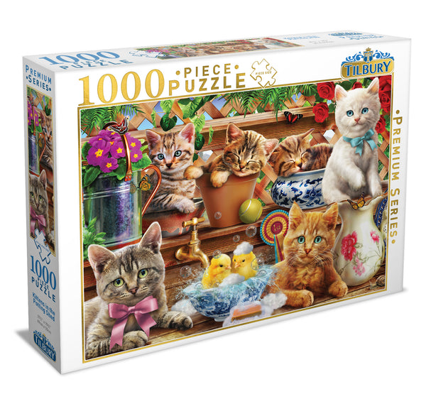 Tilbury - Kittens in Potting Shed Jigsaw Puzzle by Adrian Chesterman (1000 pieces)