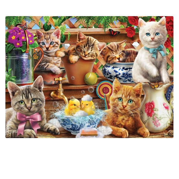 Tilbury - Kittens in Potting Shed Jigsaw Puzzle by Adrian Chesterman (1000 pieces)