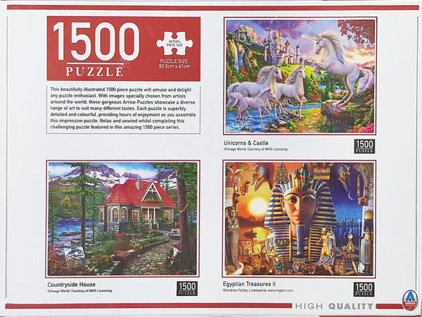 Arrow Puzzles - Unicorns & Castle Jigsaw Puzzle (1500 Pieces)