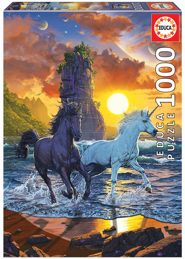 Educa - Unicorns On The Beach by Vincent Hie Jigsaw Puzzle (1000 Pieces)