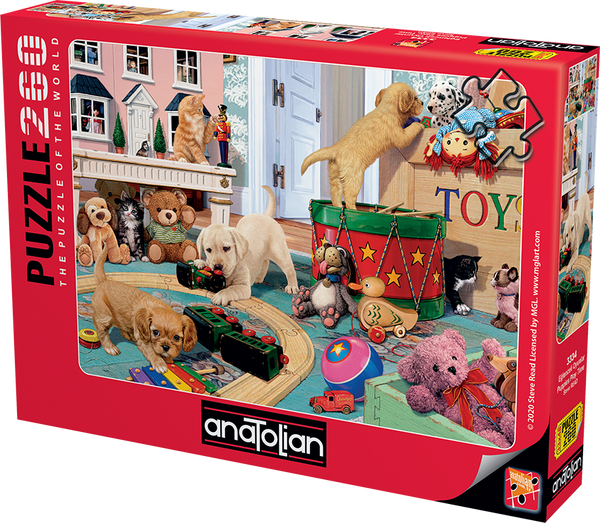 Anatolian - Puppies Play Time by Steve Read Jigsaw Puzzle (260 Pieces)