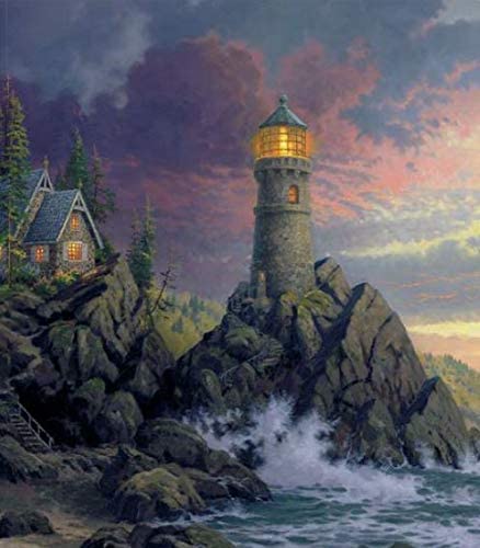 Ceaco - Inspirations Collection - Rock of Salvation by Thomas Kinkade Jigsaw Puzzle (300 Pieces)