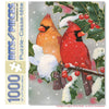 Bits and Pieces - William Vanderdasson - Cardinal Couple With Holly Jigsaw Puzzle (1000 Pieces)