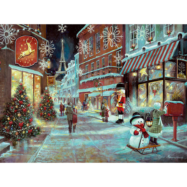 Bits and Pieces - 1000 Piece Jigsaw Puzzle - Christmas Lights Of Paris by Artist Ruane Manning