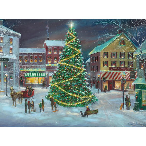 Bits and Pieces - 1000 Piece Jigsaw Puzzle - Village Christmas Tree by Artist Ruane Manning