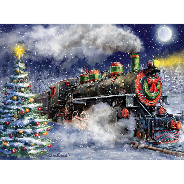 Bits and Pieces - 1000 Piece Jigsaw Puzzle - Express Train To Christmas by Artist Marcello Corti